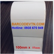 Cuộn giấy decal in nhãn mã vạch barcode 100×55 Avery