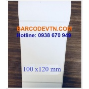 Giấy decal cuộn in tem nhãn mã vạch nhiệt barcode 100×120