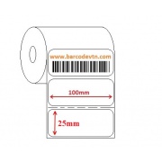 Giấy decal in mã vạch barcode cuộn nhãn 1 tem 100×25 50m
