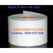 Giấy decal in tem nhãn mã vạch PVC 100×40 dạng cuộn