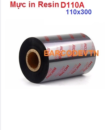 Ribbon in mã vạch resin D110A 110x300