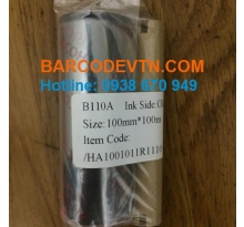 Ribbon in mã vạch wax resin B110A 100×100