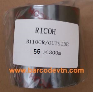 Ribbon mực in mã vạch resin B110CR 55x300