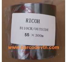 Ribbon mực in mã vạch resin B110CR 55×300