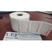 Giấy decal in tem nhãn mã vạch PVC 105×70 màu đỏ