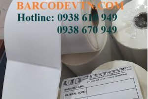 Giấy in mã vạch kích thước decal barcode 95×130 50m