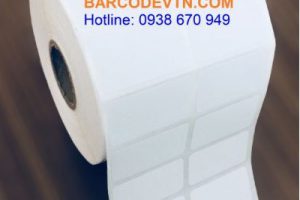 Giấy in mã vạch 2 tem 37×20 mm tem nhãn dạng cuộn 50m
