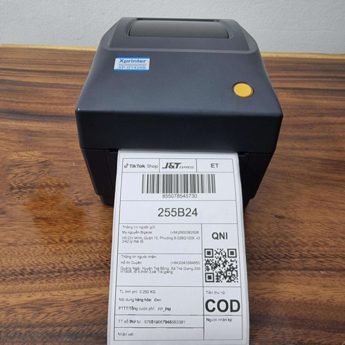 ứng dụng máy in mã vạch xprinter dt426b