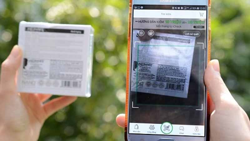Kiểm tra mã vạch bằng Google Chrome trên điện thoại Android