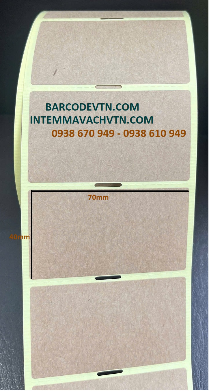 Tem Giấy Da Bò 70x40mm