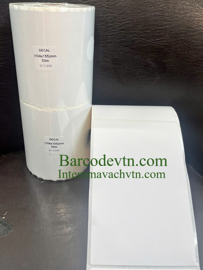 giấy decal in mã vạch 104x155