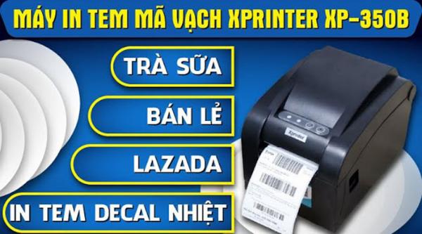 Máy in tem nhãn nhiệt Xprinter XP-350B dùng cho siêu thị